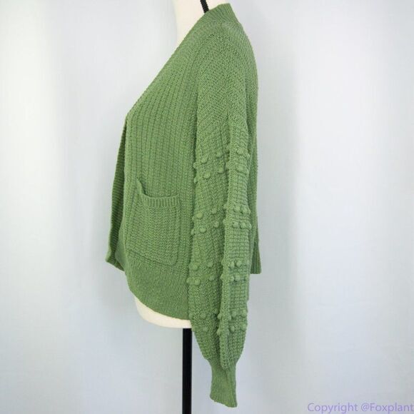 Madewell Bobble Cardigan Sweater, size XXS, color green, NWT - Picture 4 of 11